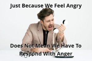 Just Because We Feel Angry Does Not Mean We Have To Respond With Anger